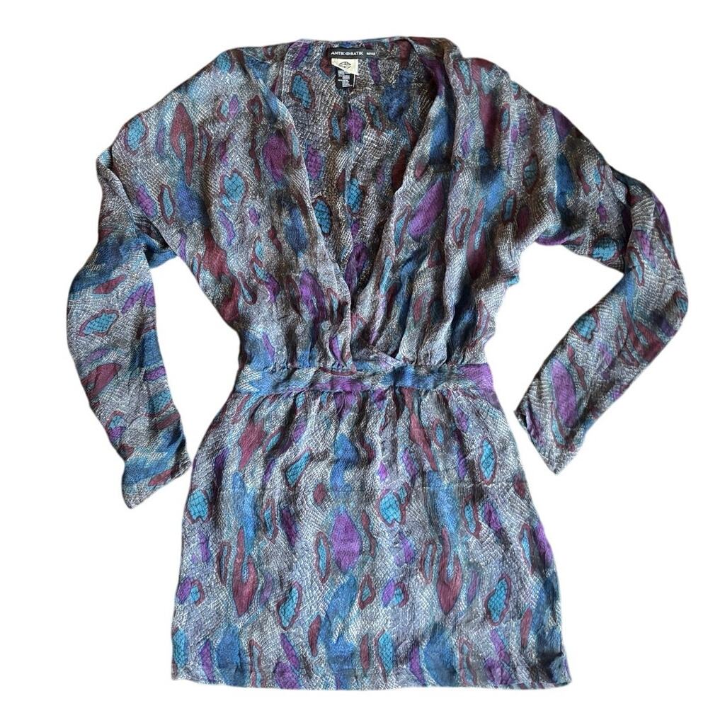 Vintage 100% Silk Snakeskin Dress